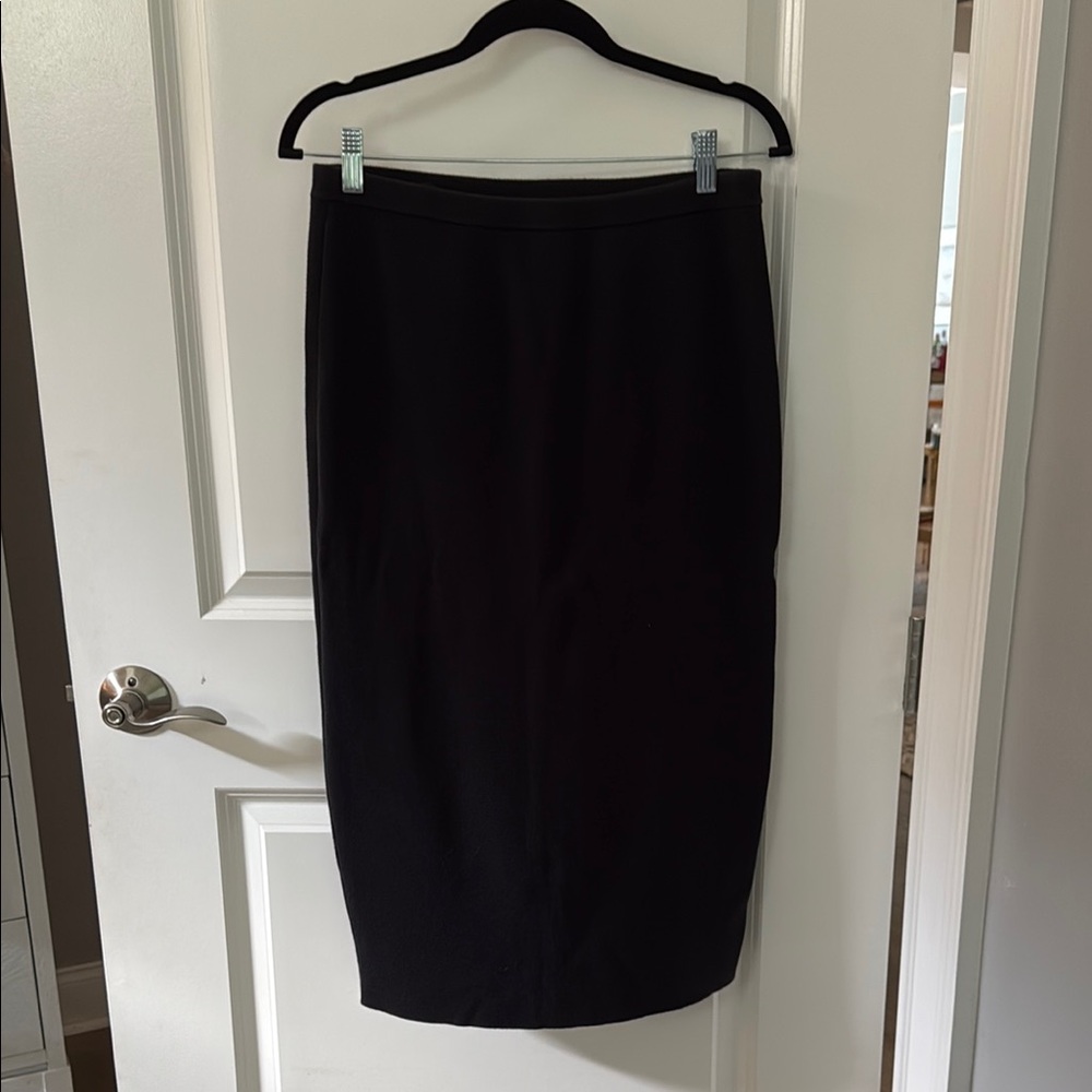 Eileen Fisher Black Knee-Length Knit Pencil Skirt